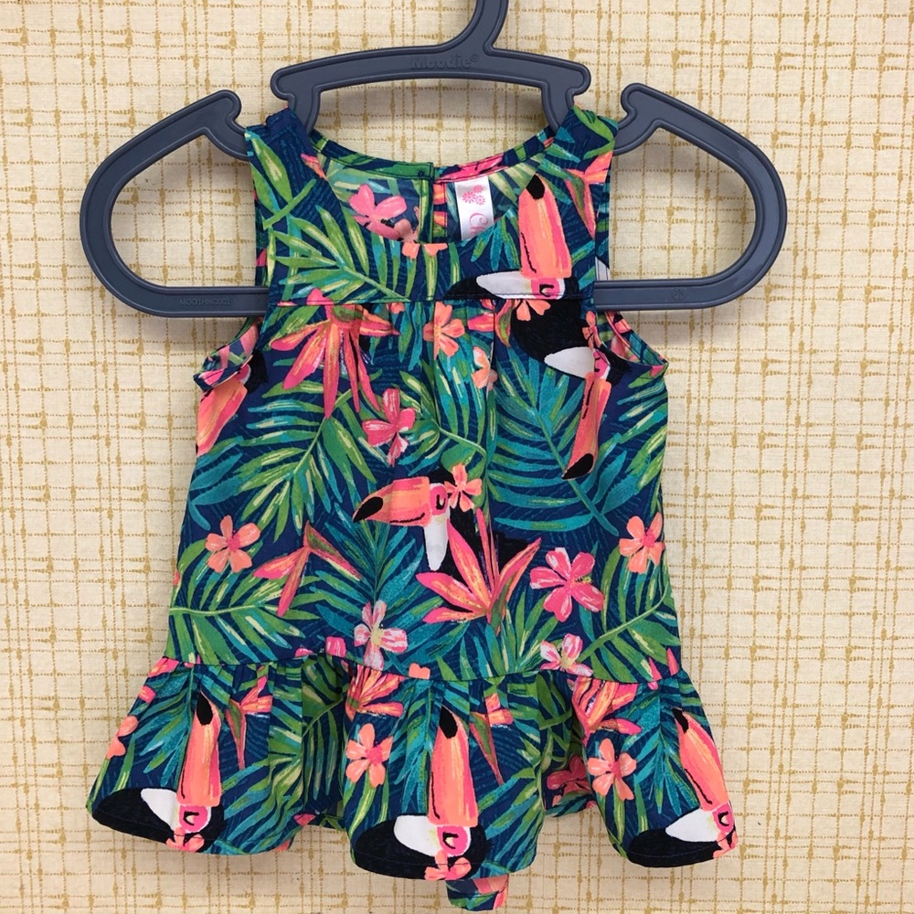 Cherokee tropical print tank top - Picture 1 of 4